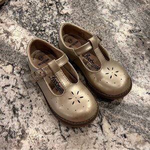 Footmates Sherry Mary Jane Girl Shoes Gold